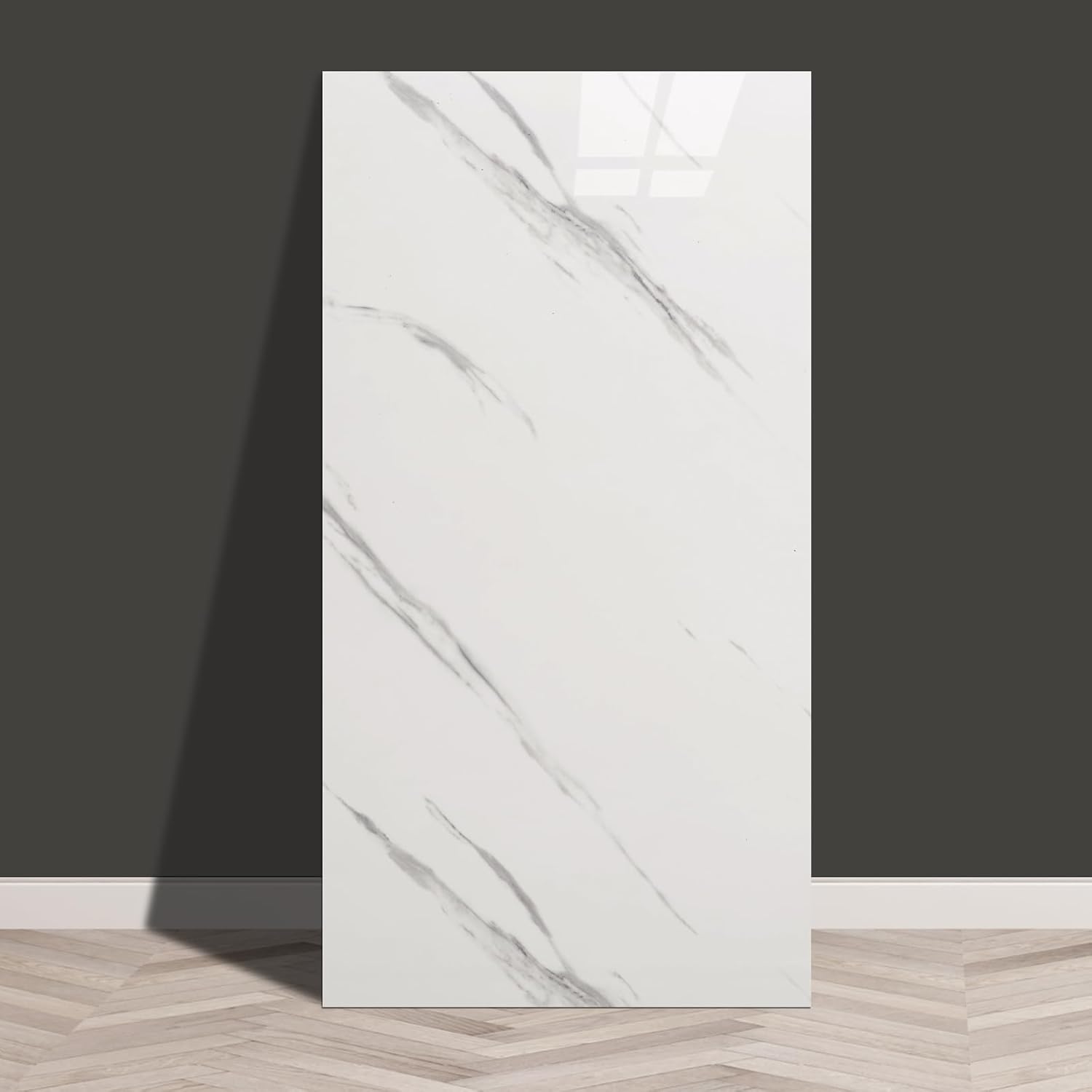 Hanynest Peel and Stick Wall Panels 10-Pack, Marble Look Backsplash Tile, Lightweight for Kitchen Bathroom Living Room Bedroom, Gray, 23.6x11.8in