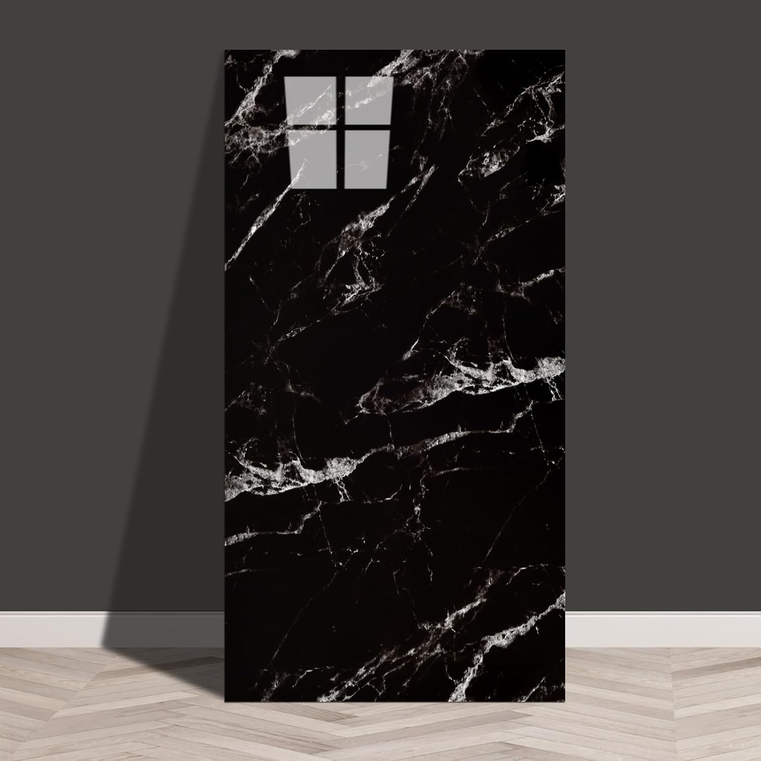 Hanynest Peel and Stick Wall Panels 10-Pack, Marble Look Backsplash Tile, Lightweight for Kitchen Bathroom Living Room Bedroom, Gray, 23.6x11.8in