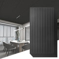 Hanynest 3D Fluted Textured Slat Wall Panel, 12-Tile Pack, Wood Grain Decorative Wall Panel, Walnut, 19.7 x 19.7in