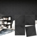 Hanynest 3D Textured Wall Panels 33-Pack, Accent Wall Paneling for Living Room Bedroom TV Background, 12"x12", White